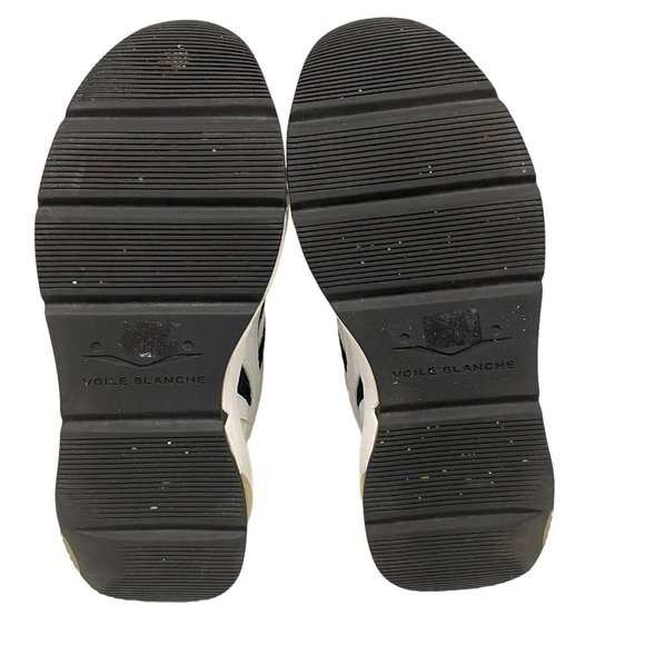 VOILE BLANCHE Dumbil Calfskin & Micro Mesh Sneaker Metallic Effect Sneaker Sz 37 - Picture 8 of 13